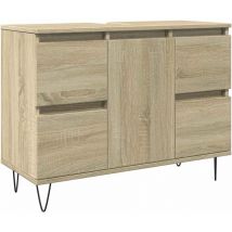Armoire salle de bain chêne sonoma 80x33x60cm bois d'ingénierie Vidaxl