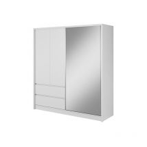 Azura Home Design - Armoire sara en plusieurs couleurs 204 x 214 x 62 cm - Blanc