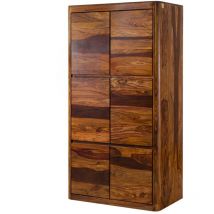 Armoire Sheesham 105x60x200 marron foncé ciré TORONTO 265