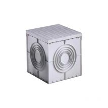 Armoire Siphonique 30x30cm Monobloc avec Couvercle Renforcé Idéale pour les Évacuation d'Eaux Évacuation des Eaux Résiduelle