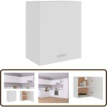 Armoire suspendu blanc 50x31x60 cm bois d'ingénierie - Armoire Suspendue - Meuble De Cuisine - Rangement Cuisine - Armoire Blanche - Armoire Bois