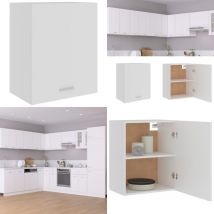 Armoire suspendu blanc 50x31x60 cm bois d'ingénierie - Armoire Suspendue - Meuble De Cuisine - Rangement Cuisine - Armoire Blanche - Armoire Bois