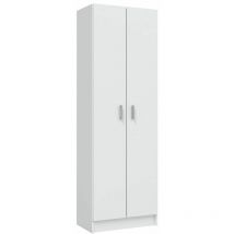 Mobimarket - Armoire garde-manger 2 portes Utilisation 58,5 cm (largeur) x 180 cm (hauteur) x 37 cm (profondeur) - Blanc