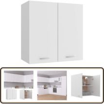 Armoire suspendue Blanc 60x31x60 cm Bois d'ingénierie - Armoire Suspendue - Meuble De Cuisine - Rangement Cuisine - Armoire Blanche - Armoire Bois