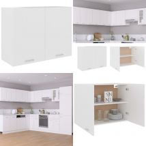 Armoire suspendue Blanc 80x31x60 cm Bois d'ingénierie - Armoire Suspendue - Meuble De Cuisine - Rangement Cuisine - Armoire Blanche - Armoire Bois