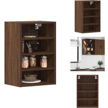 Armoire suspendue chêne marron 40x29,5x60 cm bois d'ingénierie - Armoire Suspendue - Armoires Suspendues - Armoire De Cuisine - Armoire De Rangement