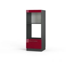 Armoire micro-ondes Fame-Line, Rouge bordeaux Haute brillance, 60 cm ouvert Vicco