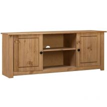 Nova - Meuble tv 120x40x50 cm,Bois de pin massif,Gamme Panama,Avec 2 portes et 2 compartiments