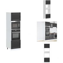 Armoires de four 2 pcs Kalmar noir bois d'ingénierie - Armoire De Four - Armoires De Four - Unité De Four - Unité De Four De Cuisine