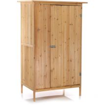 Wiltec - Abri de jardin – 920 x 570 x 1540 mm – en bois verni – avec Toit revêtu par pvc et 1 porte – Cabane Remise pour rangement outils pour