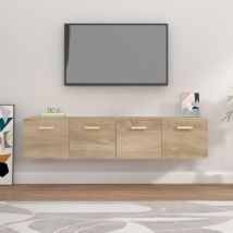 Armoires Murales 2 Pcs Chêne Sonoma 80x35x36,5 Cm Bois