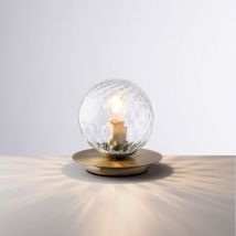 Bonetti Illumina - Armonia - Lampe de table en fer bronzé brossé 1 lumière H.17 - Ø16 - BL285-LT-BRZ