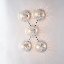 Bonetti Illumina - Armonia - Plafonnier en fer chromé poli 5 lumières L.62 x 42 - BL285-PL5-CR