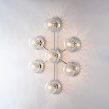 Bonetti Illumina - Armonia - Plafonnier en fer chromé poli 7 lumières L.85 x 62 - BL285-PL7-CR