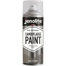 Jenolite - Army Mud Brown - 1 x 400ml Aerosol Army Mud Brown Camouflage Paint (ral 8027)