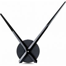 Grande Horloge Murale à Aiguilles Simples Noires sans Chiffres, Mouvement d'Horloge à Longue Aiguille avec 31.5cm de Long-DPZO