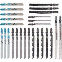 Arnault - Lot de 25 Lames de Scie Sauteuse T118A / T144D / T101B/T123X / T101AO/T127D / T345XFpour Couper Métal/Bois/Plastique - Pour Bosch, Black &