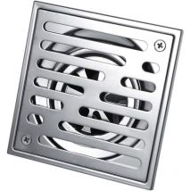 Desagüe de ducha cuadrado Desagüe de piso antiolor cuadrado de acero inoxidable para baño de gran calibre 150 150 mm,