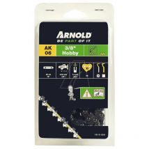 Arnold - Chaîne de tronçonneuse 3/8', 1,3 mm - 56 maillons d'entraîneurs - gouges demi-rondes