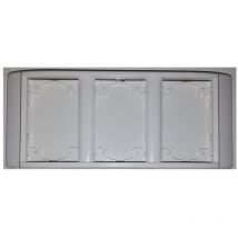 Arnould - 65860 Plate 3 estaciones de luz verticales - blanco, Blanca