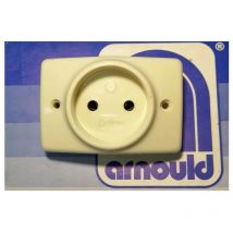 2P Brunnensteckdose – Elfenbein – europa – 75 x 50 mm - Arnould