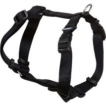 Arnés nylon para perros - Negro - 18,5-25,5x33-45 cm