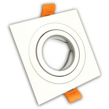Aro de Aluminio Cuadrado para Bombilla GU10/Dicroica Pack 10 Ud.