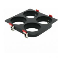 Iluminashop - Aro de Empotrar Negro Para 4 Modulos 10W Serie Cobfix