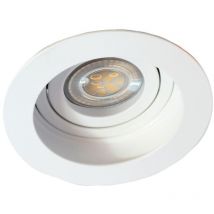 Empotrable redondo 'Akrah' GU10 IP20 Ø10x4,5cm fabricado en aluminio color blanco