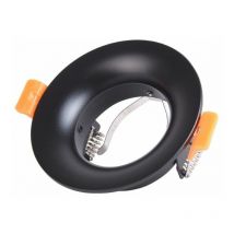 Cristalrecord - Empotrable redondo fijo 'Reto' GU10 IP20 Ø8,5cm fabricado en aluminio color negro