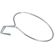 Support de jardinière de balcon en acier zingué blanc - ø 24 cm - Finition zinguée