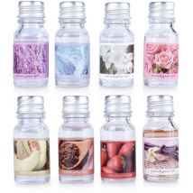 Aromatherapie-Set – 8 Düfte – 10 ml – Elegante Glasflaschen – Ideal für Entspannung und Meditation