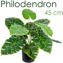 Decovego - Kunstpflanze Künstliche Pflanze Aronstab Araceae Arum Taro künstlicher Baum Künstlich im Topf Plastik Pflanzen 45 cm Zimmerpflanze wie