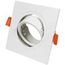 Aro Downlight Cuadrado Basculante Para Bombilla GU10/MR16 - - Plata
