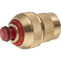 Raccordo automatico in ottone con aquastop, diametro 19 mm - Aroz