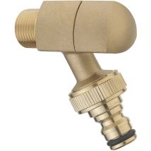 Robinet d'arrosage design Aroz Laiton Brut