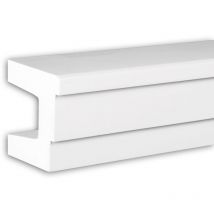 Profhome Decor - Arquitrabe Profhome 434101 Perfil de fachada Perfil de estuco Moldura para exteriores diseño moderno blanco 2 m