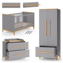 Vitalispa - Set per cameretta Malia, Grigio, Set di 4