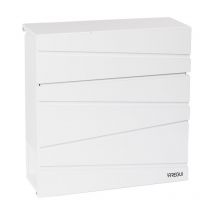 Arregui - Armor E6901 Buzón Individual de Correo de Acero con Portaperiódicos, Tamaño m (din A4), Buzón de Correo Moderno con Tapa Protectora y