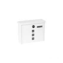 Arregui - Chance E7101 Buzón Individual de Correo de Acero, Tamaño m (din A4), Buzón de Correo con Cerradura Tapada y Tarjetero, Buzón de Pared,