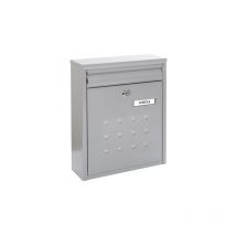Dime V1322 Boîte aux Lettres Individuelle en Acier, Taille m (Courrier Format A4, Magazine), Boîte aux Lettres Murale, Regroupable, Fond Étroit,