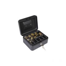 Elegant Cash Caisse à monnaie et billets à clé pour ranger et transporter l'argent, Caisse en acier monnayeur et compartiment pieces, Coffre fort