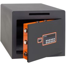 Arregui - Plus c Cassaforte con chiave e codice, Cassaforte mobile, Serratura certificata a Chiave, Cassaforte elettronica con tastiera, doppia