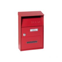 Up D-2006/R Boîte aux Lettres Individuelle en Acier, Taille s (Courrier format A5), Petite Boîte aux Lettres Murale, Fenêtres Transparentes, Facile à