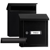 Arregui - V4034 Pack Bocacartas + Buzón Recogecartas de Acero Para Puertas o Verjas en el Exterior, Buzón Exterior, Bocacartas de Boca 23x3 cm,