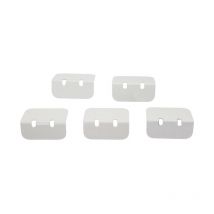 Arrêts aluminium pour profil de jonction toiture polycarbonate (x5) - Coloris - Blanc, Epaisseur - 32 mm