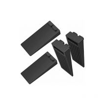 Aougo - Arrêts de Portes, [Lot de 4] Arrêts Cale Porte Silicone Stop Porte au Sol Butoirs de Porte Protection de Portes et Murs Hauteur Reglable Noir