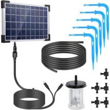 Sjlerst - Arrosage Goutte à Goutte,Kits d'arrosage Automatiques Goutte à Goutte,Arrosage Automatique Solaire avec Minuterie+Tuyau de 30M, Systeme