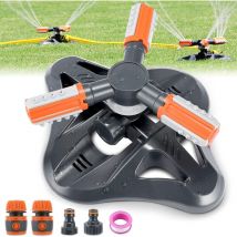Arroseur de Jardin, Arroseur de Pelouse, Système d'Irrigation d'arrosage de Pelouse, Arroseur Rotatif à 360°pour Pelouse