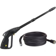 Arroseur oscillant Pistolet de nettoyeur haute pression en nylon M14x1,5, broche de 14 mm avec accessoires de tuyau, buse réglable, longueur de tuyau